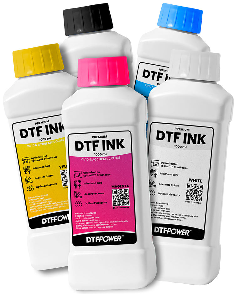 Premium DTF Ink compatible with all major Direct to Film Printers