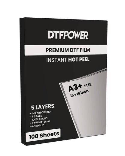 A3+ Instant HOT Peel / COLD Peel DTF Sheets