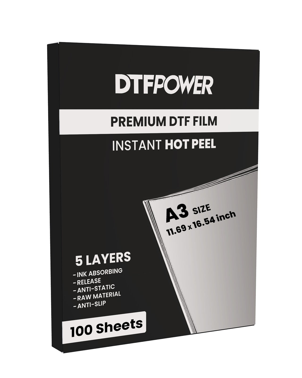 A3 Instant HOT Peel / COLD Peel DTF Sheets – DTF POWER