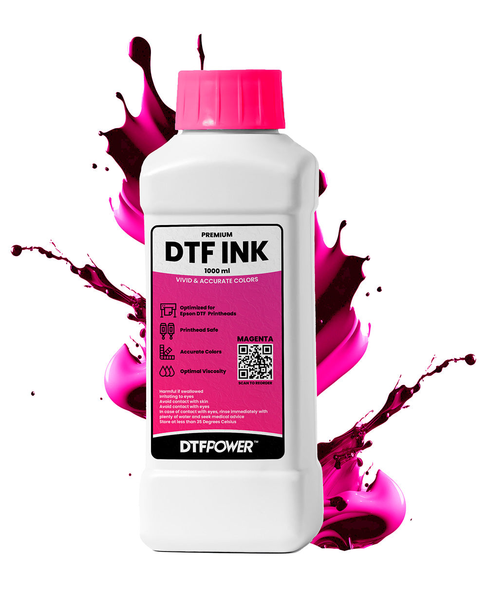 Dtf Ink Label Premium DTF Ink - 1 Liter Magenta for Direct To Film Printers – DTF POWER