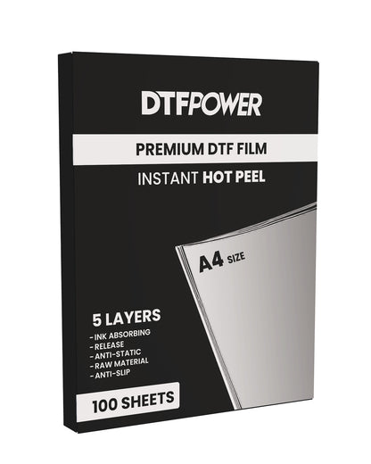 A4 Instant HOT Peel / COLD Peel DTF Sheets